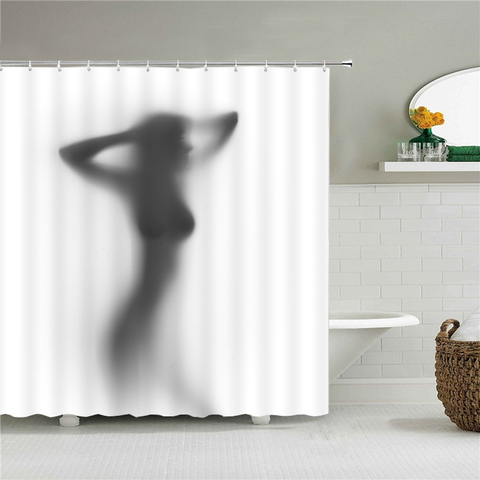 Shower Curtain Bathroom 3D Curtain Water Resistant New Modern Design 180x180cm
