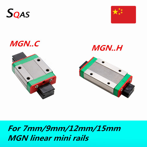 Factory sale for linear rail mini rail  1pcs MGN7C MGN9C MGN12C or MGN7H MGN9H MGN12H MGN15H slides carriages  for CNC parts ► Photo 1/6