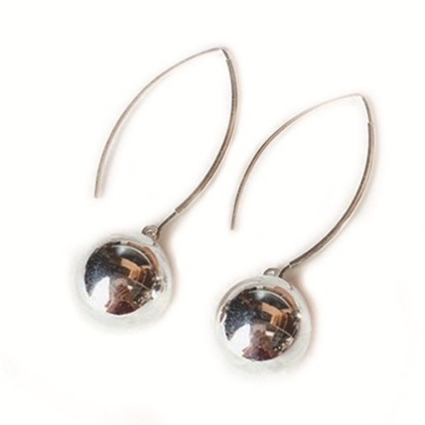 S925 sterling Silver Earrings for women 2022 new fashion jewelry  Thai Silver Ball Earrings  women's round pearl ear hook ► Photo 1/6