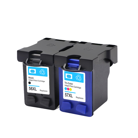 2022 new Compatible Ink Cartridges for HP 56 57 Photosmart 7550 7660 7660v 7660w 7660xi 7760w 7960 7960w printer free shipping ► Photo 1/6