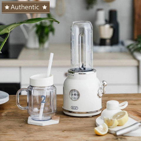 Authentic Portable Retro Fashion Electric Fruit Juicer Blender Six-leaf Stainless Steel Cutter Head Kitchen Appliance 300W  0.6L ► Photo 1/6