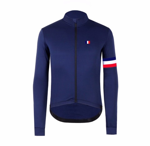 Italy France country Thermal Fleece Cycling Jerseys Winter long sleeve cycling jacket Ropa ciclismo mens Bicycle clothing winter ► Photo 1/5