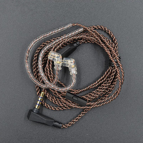 New KZ ZST ZSN ZS10 pro ZS3 ZS6 AS16 AS12 ZSN Pro Headphones With Micrphone cable 2PIN pin upgrade cable Earphone wire with mic ► Photo 1/5