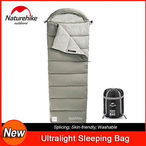 Naturehike Camping Sleeping Bag Lightweight Hooded Envelope Sleeping Bag for Outdoor Traveling Hiking M180 / M300 / M400 ► Photo 1/6