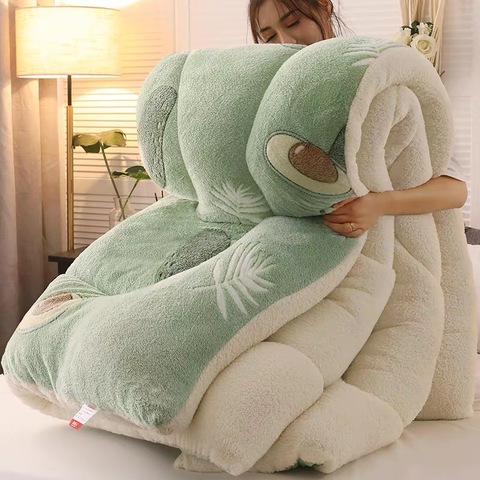 Super Warm Lamb quilt winter blanket 5kg double-sided velvet quilt thickened warm autumn spring plush comforter core ► Photo 1/6