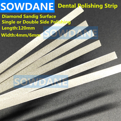 Dental Metal Polishing Stick Strip with Single Side of Diamond Sanding Surface (6mm / 4mm Width for selection) Teeth Whitening ► Photo 1/6