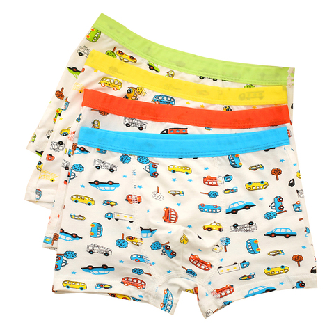 3Pc/Lot Random Colors Soft Breathable Boys Boxer Kids Underwear Underpants Modal for Children 2-8Y ► Photo 1/6