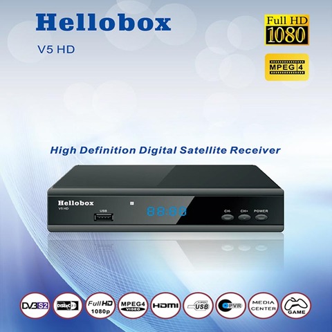 Hellobox V5 Satellite TV Receiver PowrVu IKS Biss fully autoroll DVB S2 Built-in Satellite Finder HD Digital TV Box ► Photo 1/4