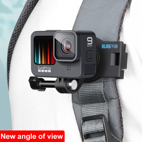 360 Degree Rotary backpack clip accessories for gopro hero 9 8 7 6 5 4 3 insta 360 one r Sjcam Eken Shoulder Belt  phone fixed ► Photo 1/6