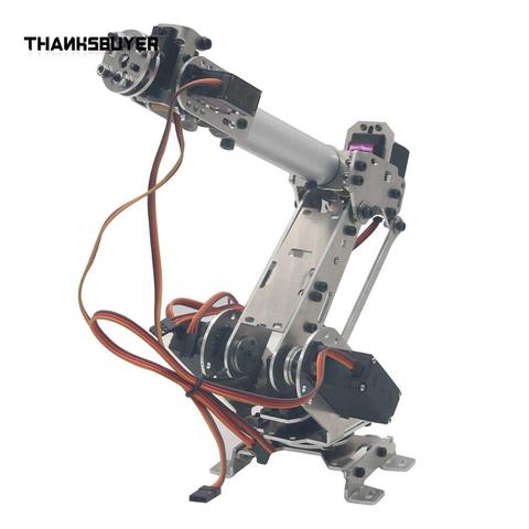 2022 NEW RoboSoul Aluminum Metal S6 6DOF 6 Axis Robot Arm ABB Model Manipulator with 4PCS MG996R and 2PCS MG90S ► Photo 1/6