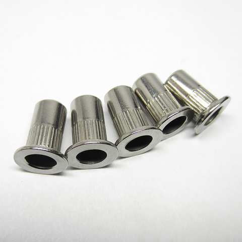 10PCS/Lot M3 M4 M5 M6 M8 M10 304 Stainless Steel Flat Head Threaded Rivet Insert Nutsert Cap Rivet Nut ► Photo 1/5