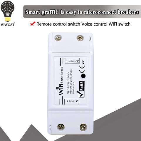 Smart Home House DIY Wifi Wireless Remote Switch Breaker LED Light Controller Module Alexa Google Home Smartlife Tuya APP ► Photo 1/6