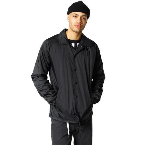 Nylon hip hop streetwear plain black coach jacket vintage waterproof lightweight windbreaker for men ► Photo 1/6