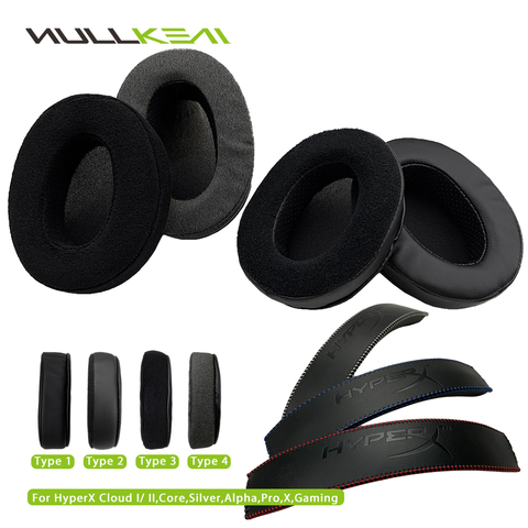 Nullkeai Replacement Earpads Headband For HyperX Cloud Core,Cloud Silver,Cloud I/ II,Cloud Alpha,Cloud Pro,Cloud X Headphone ► Photo 1/6