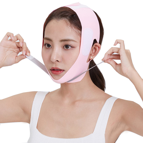 Face-lift with Sleep Face V Shaper Facial Slimming Bandage Relaxation Shape Lift Reduce Double Chin Face Thining Band Massage ► Photo 1/6