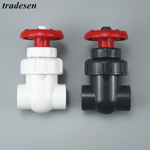 1pc  Hi-quality UPVC I.D 20/25/32/40mm Gate Valve Precision Flow Control PVC Sluice Valve Garden Irrigation Aquarium PVC Valve ► Photo 1/6