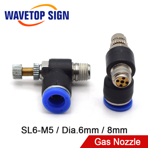 WaveTopSign Laser Machine Gas Nozzle Air Regulating Diameter 6mm 8mm 2Pcs / Lots for Co2 Laser Head and Air Nozzle ► Photo 1/6