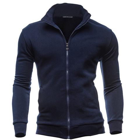 2022 Men Coat Brand Clothing Fashion Zip Stand Collar Man Casual Slim Hoody Sweatshirt Cardigan Zipper Hood Clothing ► Photo 1/6