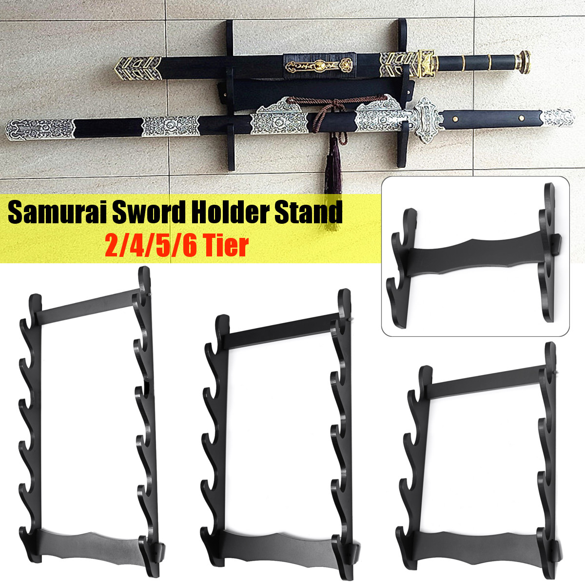 Light Sword Display Rack Wall‑Mounted Sword Bracket Hanger Holder For Home Decor 