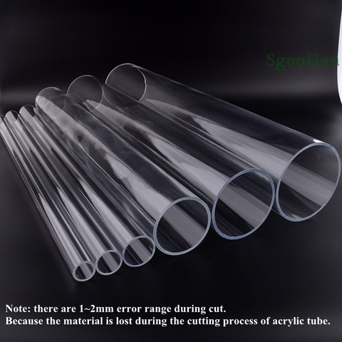 1pc Length 50cm O.D 16~110mm Clear Plexiglass Acrylic Aquarium Fish Tank Tube Home DIY Filter Accessories Water Tank PMMA Pipe ► Photo 1/6