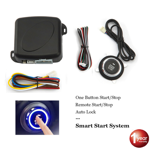 Car Remote Engine Starters Button Alarm System Kit Door Lock Keyless Entry System Central Locking ► Photo 1/6