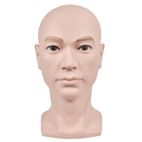 Soft PVC Bald Wig Making Mannequin Training Head Wig Stand Manican Head For Wig Making Training Practice Hat Earphone Display ► Photo 1/6