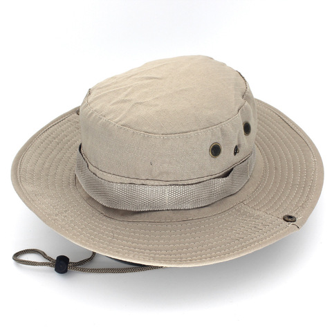 Bucket Hat Safari Boonie Hat Men's Panama Fishing Cotton Outdoor Unisex Women Summer Hunting Bob Sun Protection Army Boonie Hats ► Photo 1/6