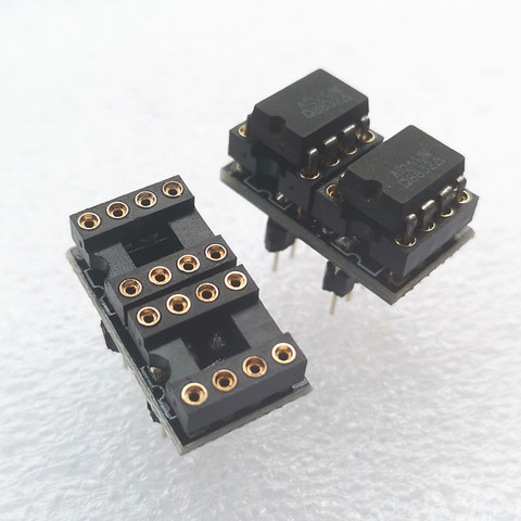 2 piece Single op amp to dual op amp socket Op amp adapter Gold-plated for AD797 NE5534 ► Photo 1/5