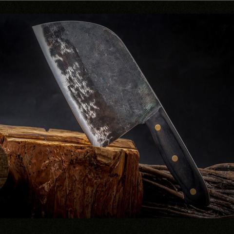 Damask Full Tang Handmade Forged Kitchen Chef Knife High-carbon Clad Steel Kitchen Knives Cleaver Filleting Slicing Broad Knife ► Photo 1/6