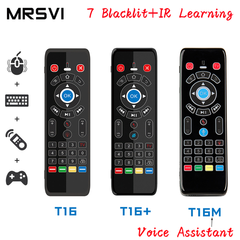 T16 M Voice Control Air Mouse 2.4GHz Wireless Google Microphone Remote Control IR Learning for Android TV Box PC PK G10S G20 G30 ► Photo 1/6