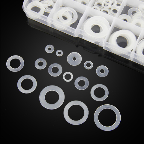 250 pcs /lot Soft nylon washers plastic washers insulation washers plumbing leakproof gaskets set ► Photo 1/4