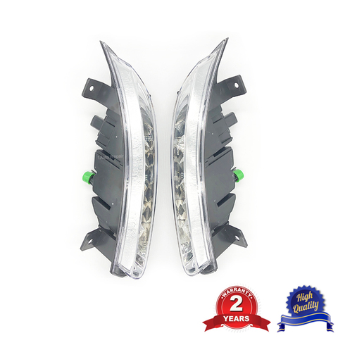 PAIR DAYTIME RUNNING LED FOG LIGHT FOR RENAULT FLUENCE 2014 LEFT RIGHT ► Photo 1/6