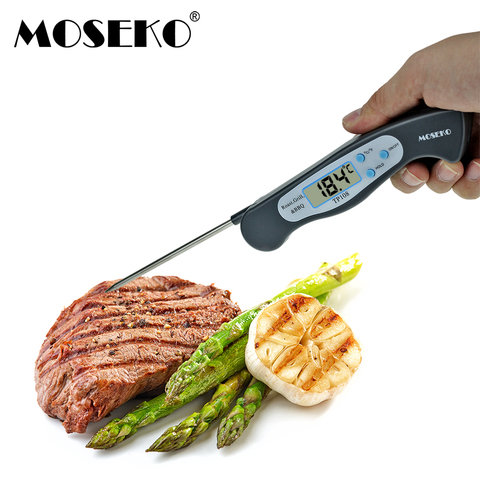 MOSEKO Foldable Digital BBQ Thermometer Oven Folding Probe Meat Food Kitchen Thermometer Liquid Water Oil Cooking Tools ► Photo 1/6