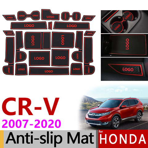 Anti-Slip Rubber Gate Slot Cup Mat for Honda CR-V 2007-2011 2012 2013 2014 2015 2016 2017 2022 CRV CR V Accessories Sticker ► Photo 1/6