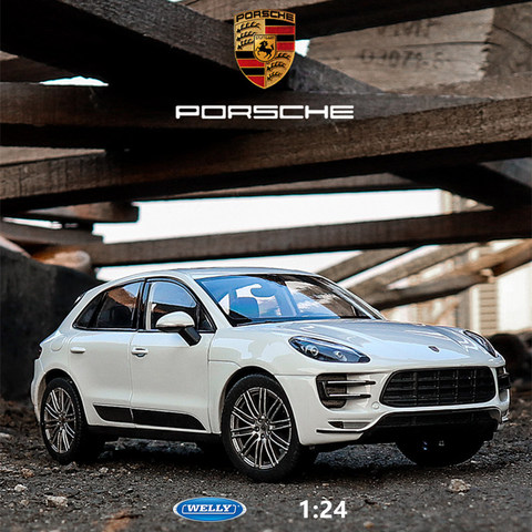 welly 1:24 Porsche macan white car alloy car model simulation car decoration collection gift toy Die casting model boy toy ► Photo 1/6