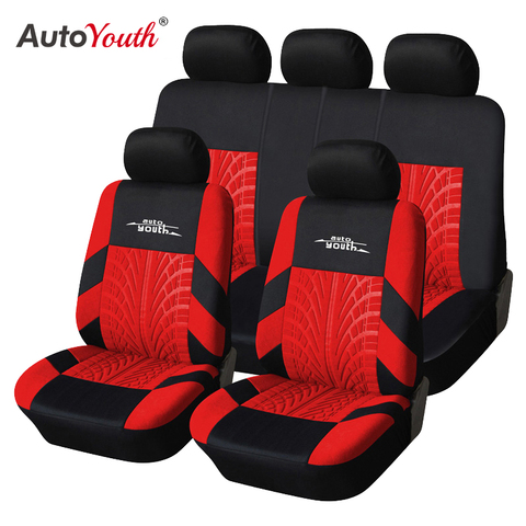 Autoyouth Fashion Tire Track Detail Style Universal Car Seat Covers Fits Most Brand Vehicle Cover Protector 4color Alitools - Car Seat Covers Designer Brands