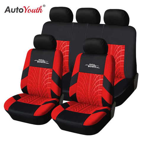 AUTOYOUTH Fashion Tire Track Detail Style Universal Car Seat Covers Fits Most Brand Vehicle Seat Cover Car Seat Protector 4color ► Photo 1/6