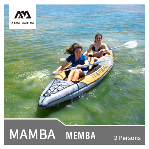 AQUA MARINA MEMBA Inflatable Canoeing 2 Persons Sports kayak Fishing Rowing Boat Reinforced Shell Double Headed Paddle 390*90cm ► Photo 1/5