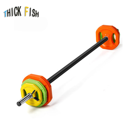 20kg Aerobics Barbell Set Men's Women's Fitness Weightlifting Squat Fitness Equipment Exercise Arm Muscle Small Hole Dumbbells ► Photo 1/6