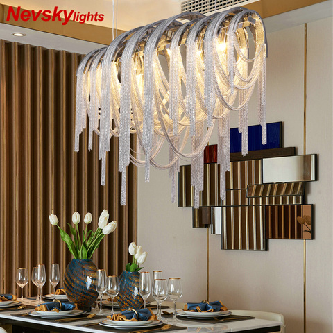 Modern luxury chandelier lighting dining room kitchen fixture dinner party ceiling lamp bedroom tassel  lamp wedding chandelier ► Photo 1/6