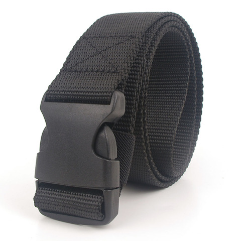 Outdoor Training Canvas Waistband Men Women Portable Multi-Function Imitation Nylon Tactical Release Buckle Leather Belt ► Photo 1/5