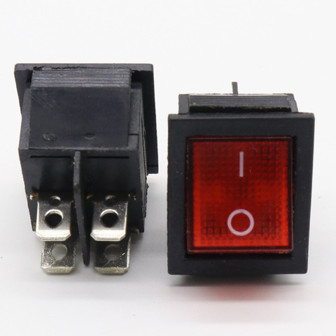 2Pcs/Lot Red 4 Pin Light On/off Boat Button Switch 250V 16A AC AMP 125V/20A ► Photo 1/5