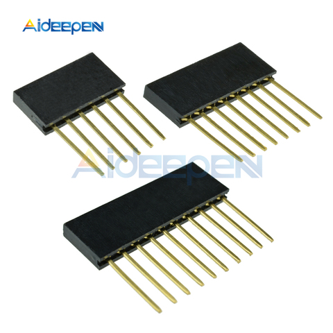 10Pcs/lot 2.5mm 6Pin 8Pin 10Pin Single Row Female Long Pins 11mm Breakaway PCB Board Pin Header Socket Connector For Arduino ► Photo 1/6