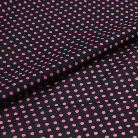 Red mini polka dot print silk cotton satin fabric silk and cotton blended fabric,SCT690 ► Photo 1/6