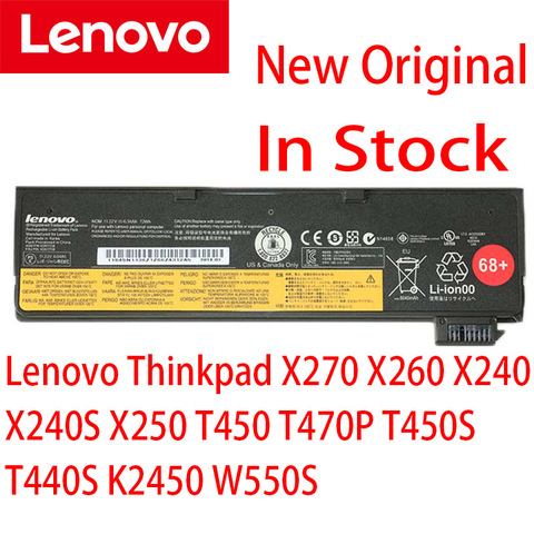 Lenovo NEW Original For Lenovo Thinkpad X270 X260 X240 X240S X250 T450 T470P T450S T440S K2450 W550S 45N1136 45N1738 68+ ► Photo 1/6