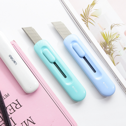 Random Color Deli 2079 1Pc Paper Cutter Portable School Supplies Utility Knife Stationery Cutting ► Photo 1/1