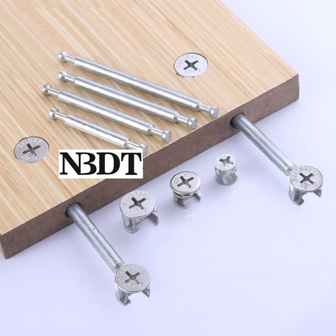 20Pcs/Lot Double Ended Eccentric Cam Wheel Connecting Bolt Dowel Knock Down Cabinet Furniture Panel Joint Doweled Connector ► Photo 1/2