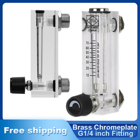 Acrylic Panel type Flow Meter Gas Rotameter compressed air Float Flowmeter  LZT-6T Female G1/4 ► Photo 1/6