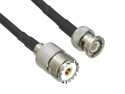 1Pcs RG58 Cable UHF SO239 Female Jack to BNC Male Plug Connector RF Coaxial Straight 4inch~5M ► Photo 1/4