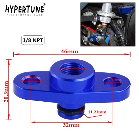 Hypertune - High Quality 1/8 NPT Fuel Rail Pressure Regulator Adapter Blue for NISSAN TOYOTA SUBARU ► Photo 1/6